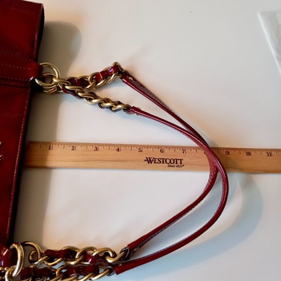 COACH  Shoulder Tote  Bag  Chelsea Patent Leather Red  Authentic - Picture 11 of 14